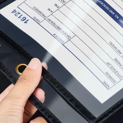 Staples Heavy Weight Stitched Job Ticket Holder, 6" x 9", Clear, 25/Pack (28510) Clearance