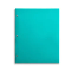 Staples 3-Hole Punched 4-Pocket Paper Folder, (ST56215-CC) Teal Hot