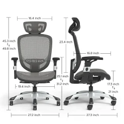 Hyken Ergonomic Mesh Swivel Task Chair, (UN59464) Ergonomic Chairs