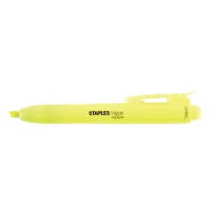 Staples ® Hype® Retractable Highlighters Chisel Yellow 4pk (50806) Discount