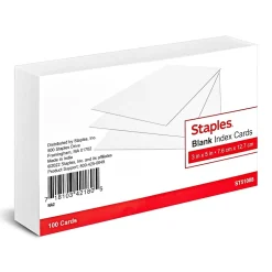 Best ® Index Cards, 3" x 5", White, 100 Cards/Pack (ST51008-CC) Index Cards