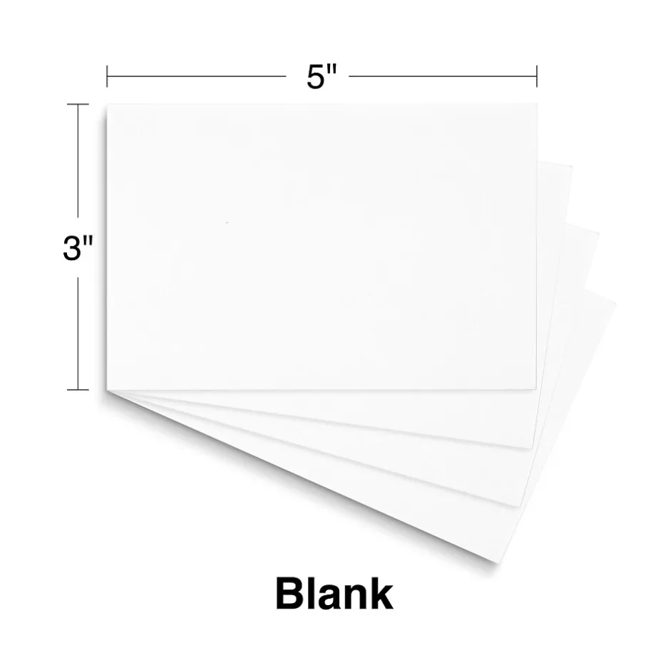 Best ® Index Cards, 3" x 5", White, 100 Cards/Pack (ST51008-CC) Index Cards