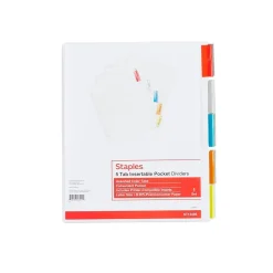 Staples Insertable Paper Dividers, 5-Tab, Assorted Colors (13496/11270) Best