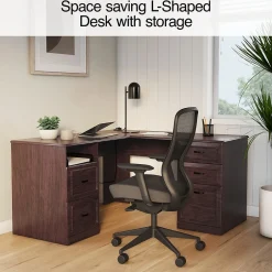 Best Kendall Park 58.8"W L-Shaped Desk, Cherry (52493) L-Desks