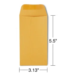 Staples Kraft #5 1/2 Coin Envelope, Other, Brown, 500/Box (ST19851-CC)* Business