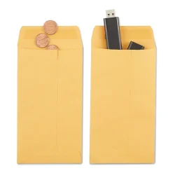 Staples Kraft #6 Coin Envelope, 3 3/8" x 6", Brown, 250/Box (19723/19303)* Business