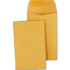 Staples Kraft #1 Coin Envelopes, 2 1/4" x 3 1/2", Brown, 500/Box (ST19848-CC)* Business