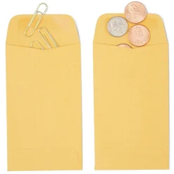 Staples Kraft #3 Coin Envelope, 2 1/2 x 4 1/4, Brown, 500/Box (ST19847-CC)* Business