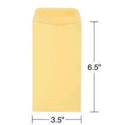 Staples Kraft #7 Currency Envelopes, 3 1/2 x 6 1/2, Brown, 500/Box (SPL17199)* Business