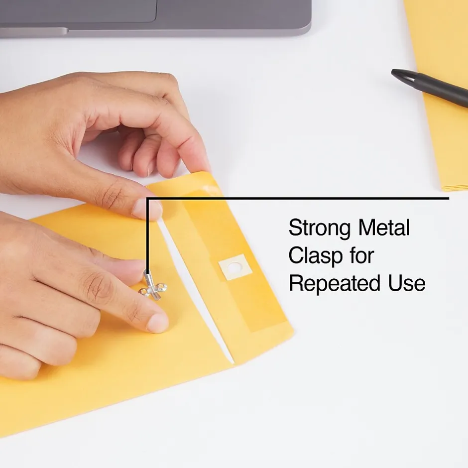 Staples Kraft Clasp & Moistenable Glue Catalog Envelopes, 6" x 9", Brown, 100/Box (ST186999-CC)* Catalog