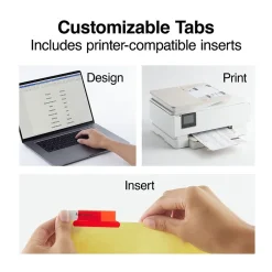 Staples Large Tab Insertable Dividers, 5-Tab, Assorted Colors (13485/11109) Clearance