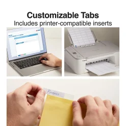 Staples Large Tab Insertable Paper Dividers, Clear 5 Tab, Buff (13486/11110) Sale