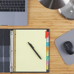 Staples Large Tab Insertable Paper Divider, 8 Tabs, Buff with Assorted-Color Tabs, 1 Set (13487/11111) New