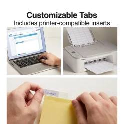 Staples Large Tab Insertable Paper Divider, 8 Tabs, Buff with Clear Tabs, 1 Set (18934/11112) Hot