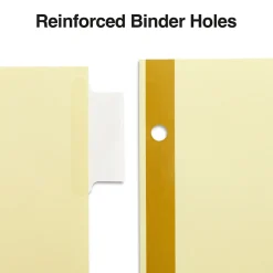 Staples Large Tab Insertable Paper Divider, 8 Tabs, Buff with Clear Tabs, 1 Set (18934/11112) Hot