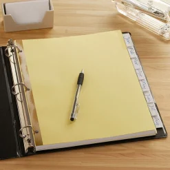 Staples Large Tab Insertable Paper Divider, 8 Tabs, Buff with Clear Tabs, 1 Set (18934/11112) Hot