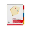Staples Large Tab Insertable Dividers, 5-Tab, Assorted Colors, 4/Pack (13515/14481) Outlet