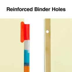 Staples Large Tab Insertable Paper Divider, 8 Tabs, Buff with Assorted-Color Tabs, 4 Sets (13517/14483) Sale