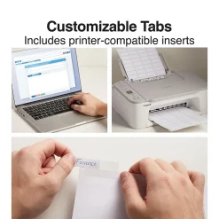 Staples Large Tab Insertable Dividers, 8-Tab, Clear (18935/11124) Hot