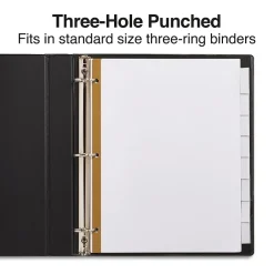 Staples Large Tab Insertable Dividers, 8-Tab, Clear (18935/11124) Hot