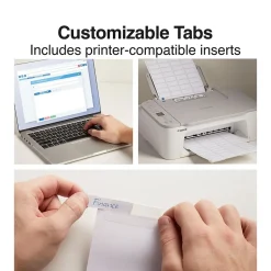 Staples Large Tab Insertable Dividers, 5-Tab, Clear (13491/11122) Online