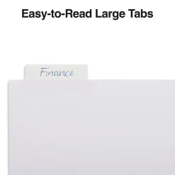 Staples Large Tab Insertable Dividers, 5-Tab, Clear (13491/11122) Online