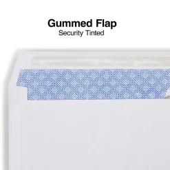 Staples Laser Check Size Gummed Security Tinted Business Envelopes, 3 5/8" x 8 7/8", Wove White, 1000/Box (381898/17046)* Security Tinted