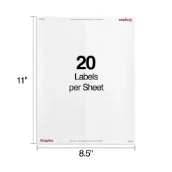 Staples Laser/Inkjet Address Labels, 1