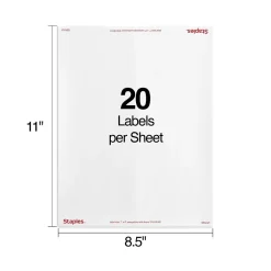 Staples Laser/Inkjet Address Labels, 1