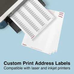 Staples Laser/Inkjet Address Labels, 1/2