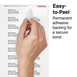 Staples Laser/Inkjet Address Labels, 1 X 2 5/8