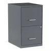 Discount Light Duty 2-Drawer Mobile Vertical File Cabinet, Letter Size, Lockable, 24.1"H x 14.3"W x 18"D, Charcoal (ST52143-CC) File Cabinets