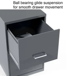 Discount Light Duty 2-Drawer Mobile Vertical File Cabinet, Letter Size, Lockable, 24.1