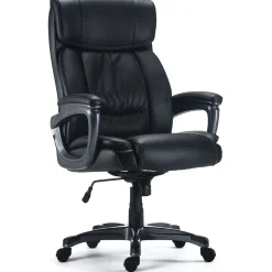 Discount Lockland Ergonomic Leather Managers Big & Tall Chair, 400 lb. Capacity, Black (58067) Office Chairs