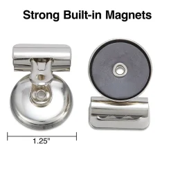 Staples Magnetic Bulldog Clips, 1.25"W, Metallic, 18/Pack (17694) Sale