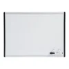 Hot Magnetic Steel Dry-Erase Whiteboard, Silver/Black, 1.5' x 2' (52484/28213) Dry Erase