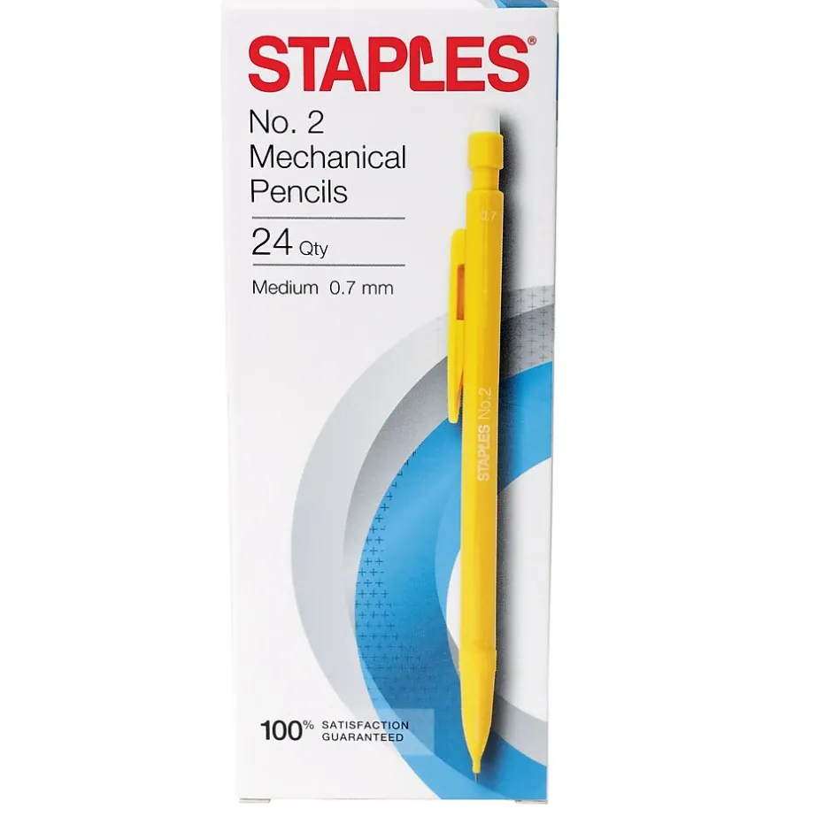 Staples Mechanical Pencil, 0.7mm, #2 Medium Lead, 2 Dozen (26930-CC) Outlet
