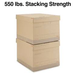 Staples Medium Duty File Box, Lift Off Lid, Letter/Legal, Brown/Gray, 12/Carton (TR59213) Online