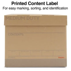 Staples Medium Duty File Box, Lift Off Lid, Letter/Legal, Brown/Gray, 12/Carton (TR59213) Online