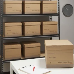 Staples Medium Duty File Box, Lift Off Lid, Letter/Legal, Brown/Gray, 12/Carton (TR59213) Online