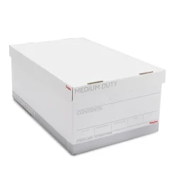 Staples Medium Duty File Box, Lift Off Lid, Legal, White/Gray, 4/Carton (TR59216) Best