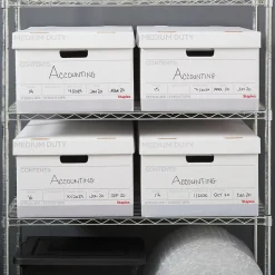 Staples Medium Duty File Box, Lift Off Lid, Legal, White/Gray, 12/Carton (TR59217) Hot