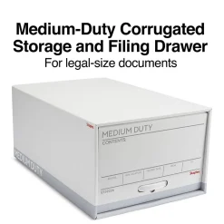 Staples Medium Duty File Drawers, Legal, White/Gray, 6/Carton (TR59226) Clearance