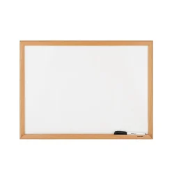 Online Melamine Dry-Erase Whiteboard, MDF Frame, 2' x 1.5' (50069) Dry Erase