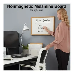 Online Melamine Dry-Erase Whiteboard, MDF Frame, 2' x 1.5' (50069) Dry Erase