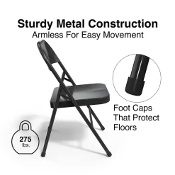 Outlet ® Metal Office Stacking & Folding Chair, , 4/Pack (51501) Folding & Stacking