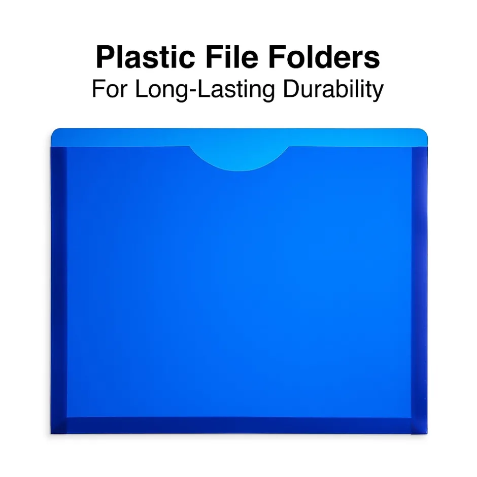 Staples Moisture Resistant File Pockets, Letter Size, Assorted Colors, 10/Pack (TR18372) Sale