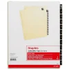 Staples Monthly Pre-Printed Monthly Paper Divider, Jan-Dec, Buff with Black Tabs, 1 Set (13551/11484) Hot