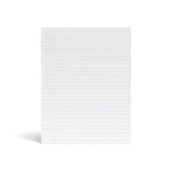 Staples Notepad, 8.5" x 11" (US letter), Wide Ruled, White, 50 Sheets/Pad, Dozen Pads/Pack, 6 Packs/Case (TR57334CT) Clearance