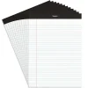 Staples Notepads, 8.5" x 11.75", Wide Ruled, White, 50 Sheets/Pad, Dozen (ST57339M/57339) Outlet